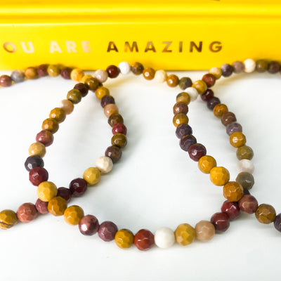 Faceted Mookaite Jasper bracelet