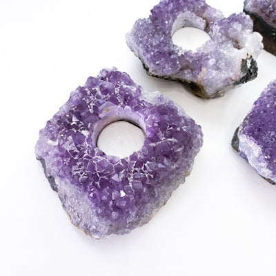 Amethyst Tea-light Holder for Harmony