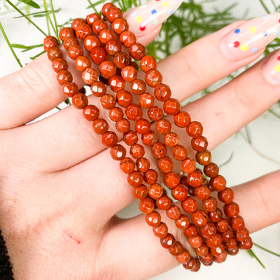 Faceted Red Jasper bracelet