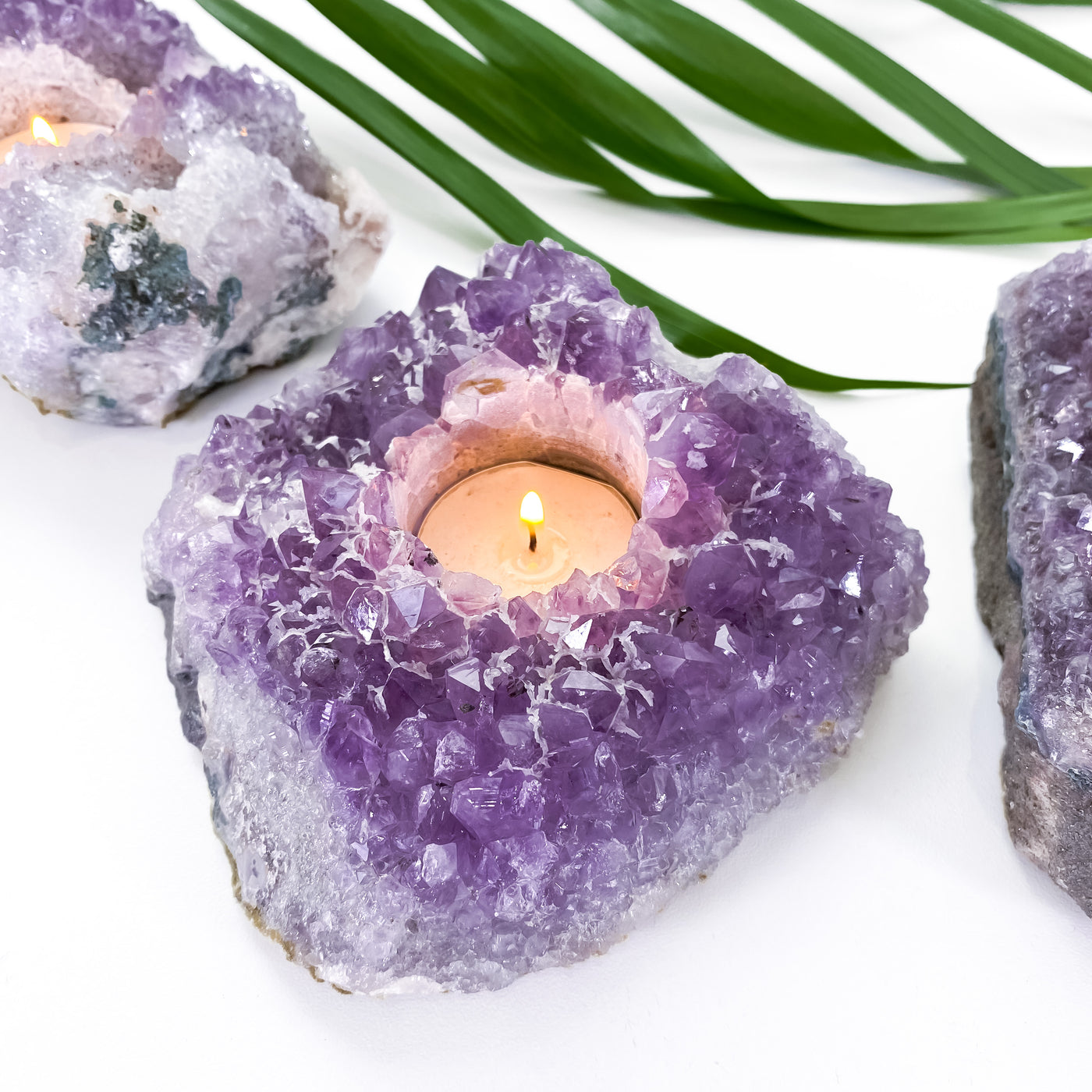 Amethyst Tea-light Holder for Harmony