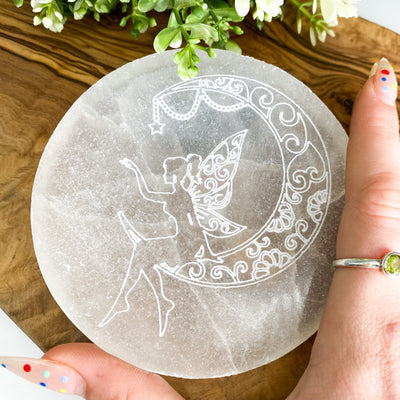 Selenite fairy charging plate