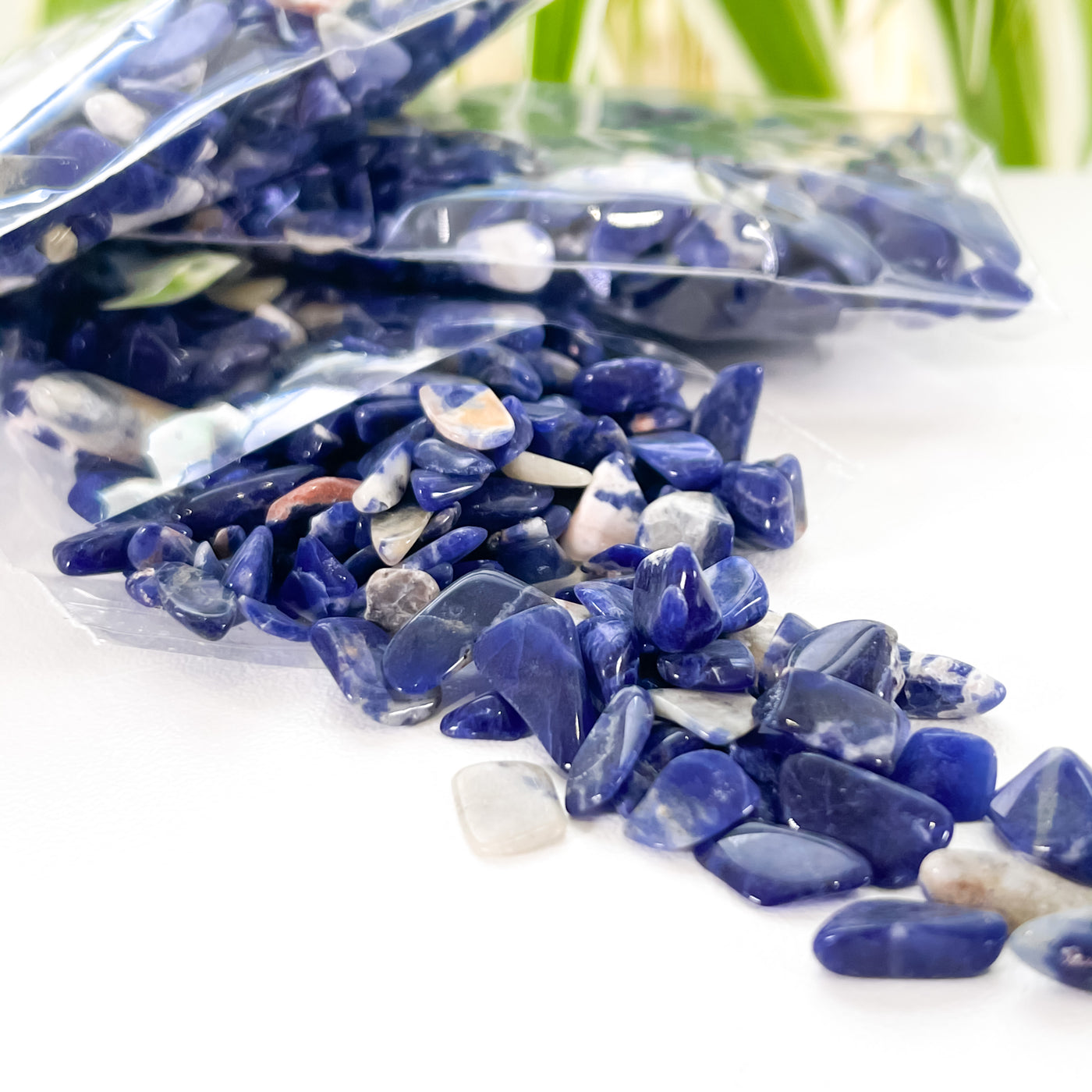 Scoop of Tumbled Sodalite Chips