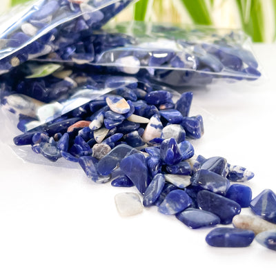 Scoop of Tumbled Sodalite Chips