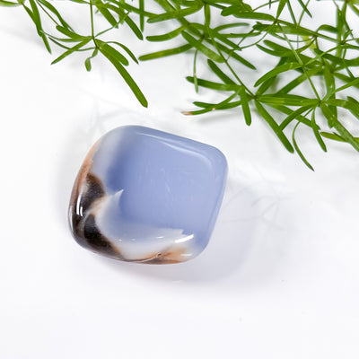 Blue Chalcedony with Hematite Inclusions for Security