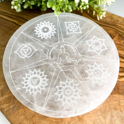 Selenite Chakra charging plate