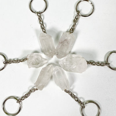 Clear Quartz keychain